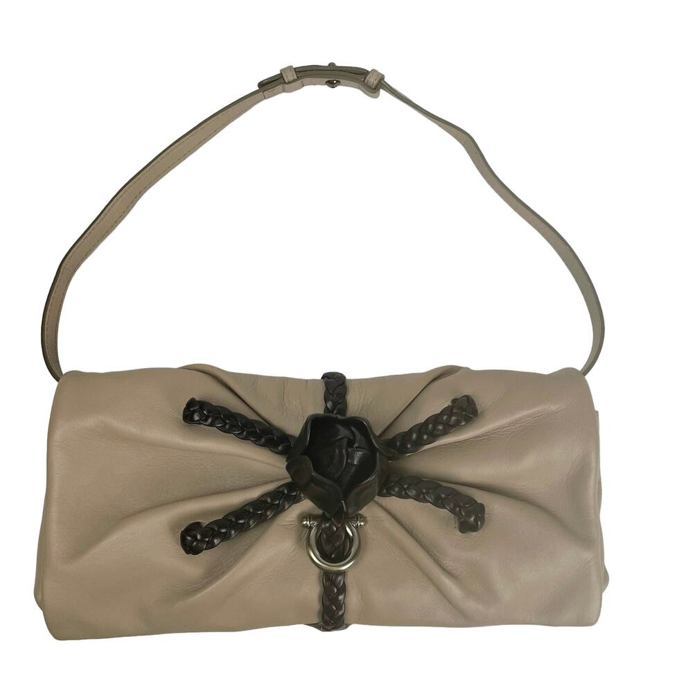 EUC - Salvatore Ferragamo Leather Rose Clutch - Picture 5 of 8